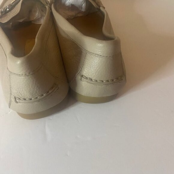 Coach Women's Loafer Olive A7751 Saddle Tan Pebble Leather Flat Shoes  Size 9 - Picture 7 of 8